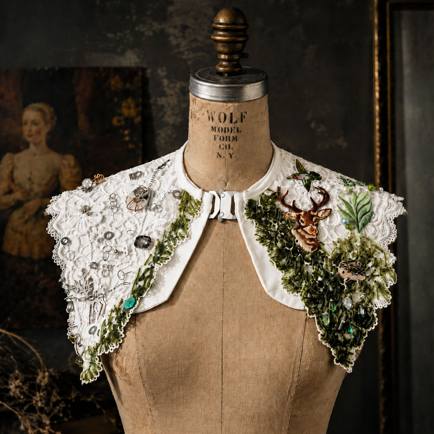 Rewilding, Textile Sculpture Collar, Reclaim Collection